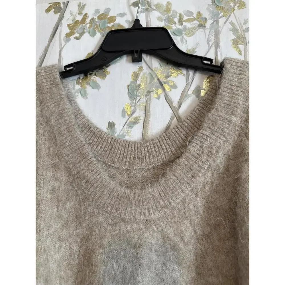 White House Black Market Beige Sweater with Sequin Detail, Size M - Picture 6 of 8